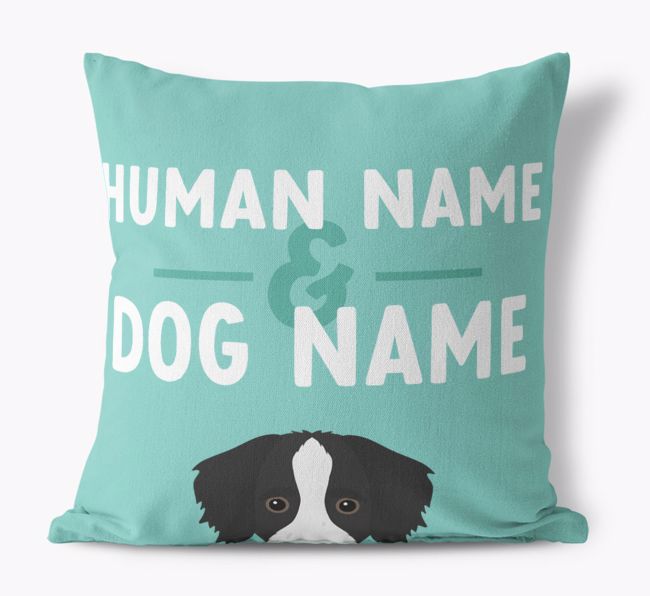 Human And Pet Name: Personalised {breedFullName} Canvas Cushion